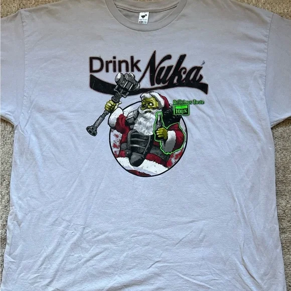 TeeFury Fallout Drink Nuka Cola Santa T-Shirt Size XXL Brand New!! Released 2011 - Picture 4 of 4